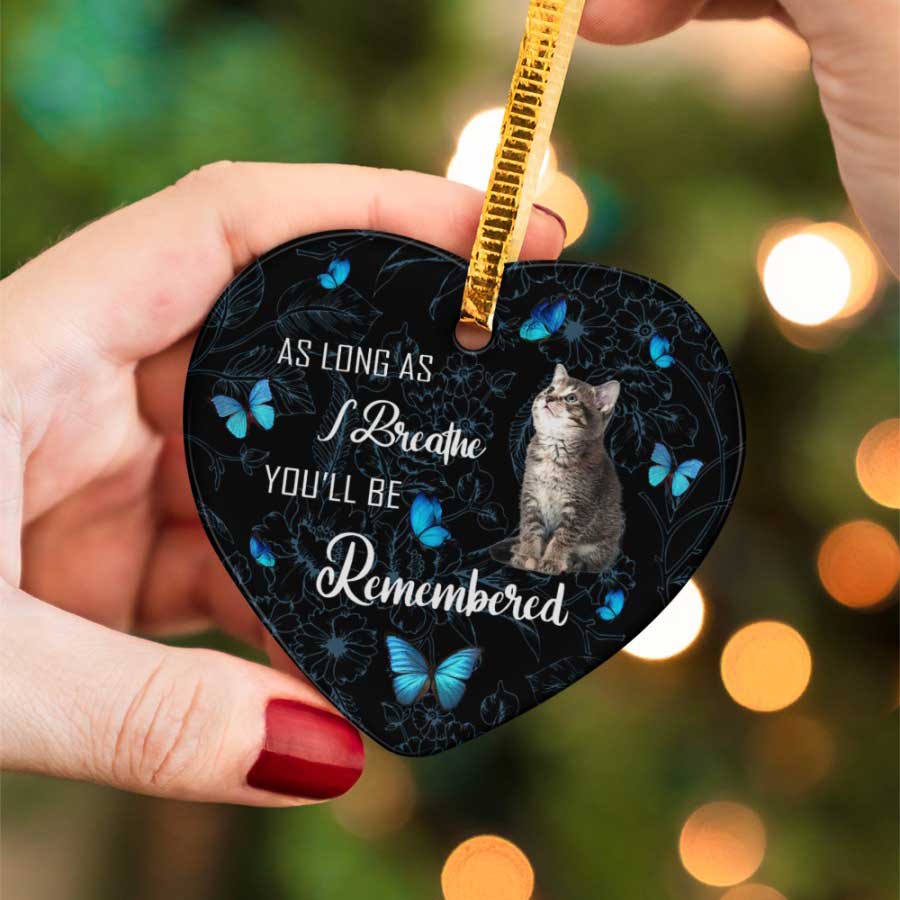 Youll-Be-Remembered-Cat-Lover-Ceramic-Ornament You'll Be Remembered Cat Lover Ceramic Ornament