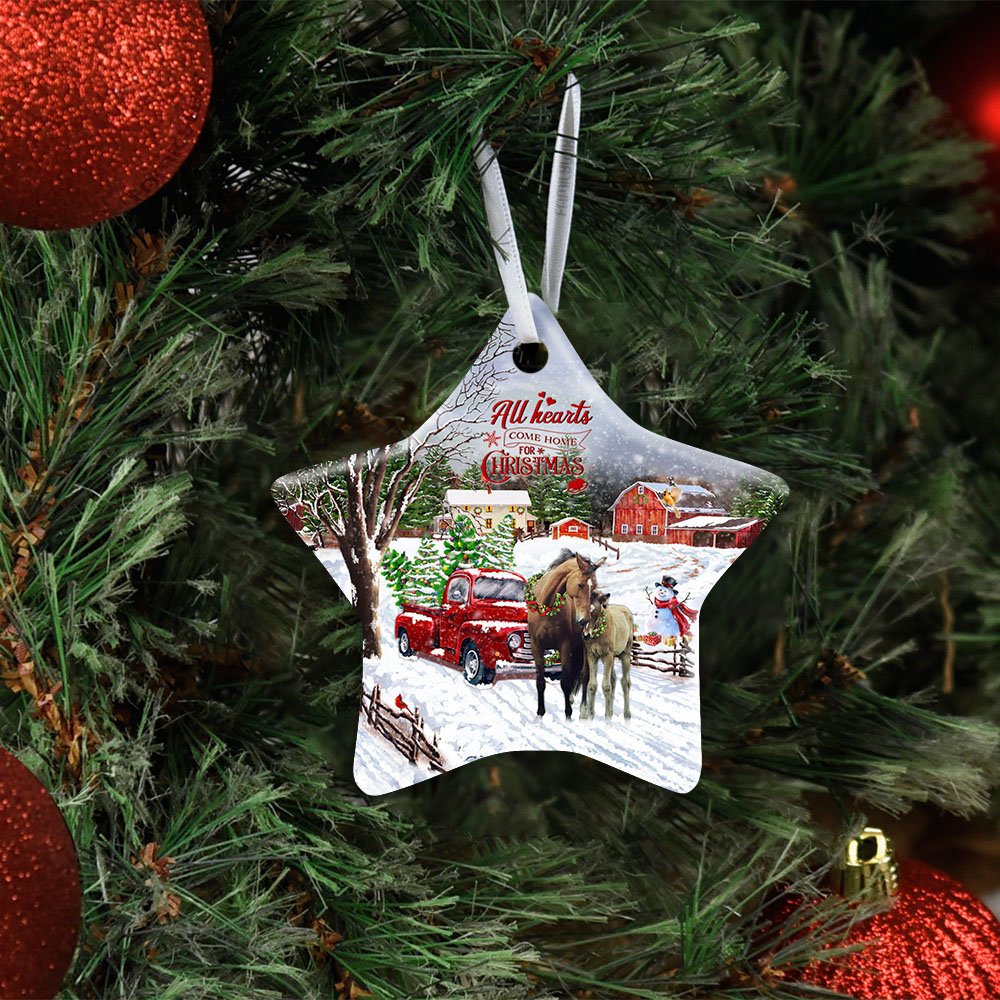 All-Hearts-Come-Home-For-Christmas-Christmas-Horse-Ceramic-Ornament-1 Christmas Horse Ceramic Ornament