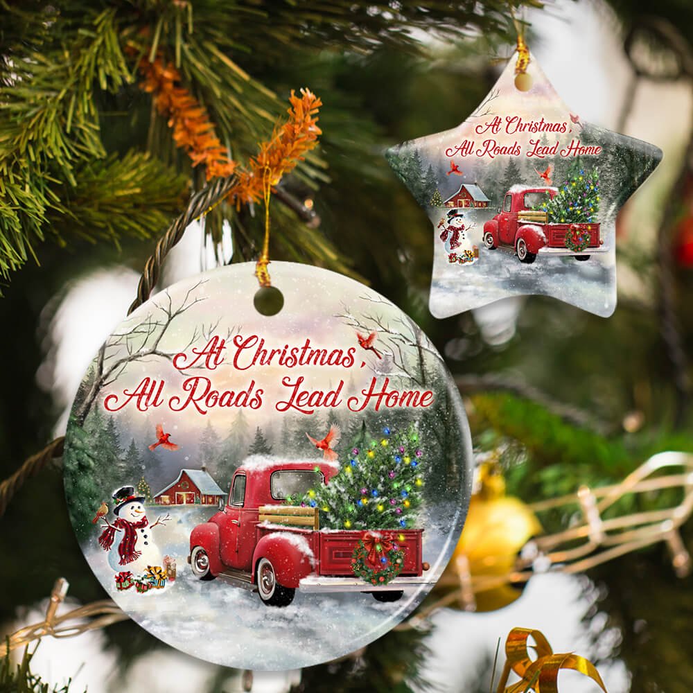 At-Christmas-All-Roads-Lead-Home-Ceramic-Ornament At Christmas All Roads Lead Home Ceramic Ornament