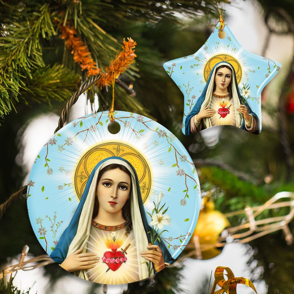 Blessed-Virgin-Mary-Ceramic-Ornament Blessed Virgin Mary Ceramic Ornament