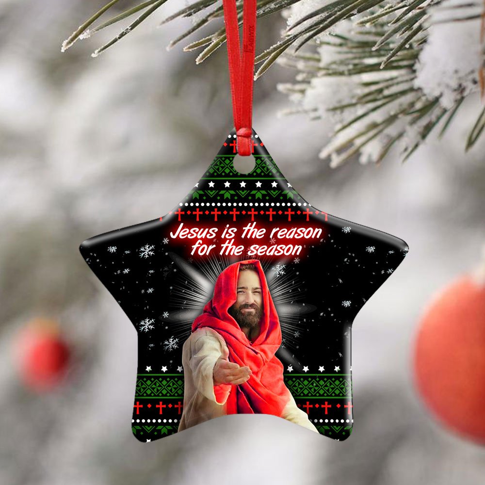Jesus-Is-The-Reason-For-The-Season-Ceramic-Ornament-1