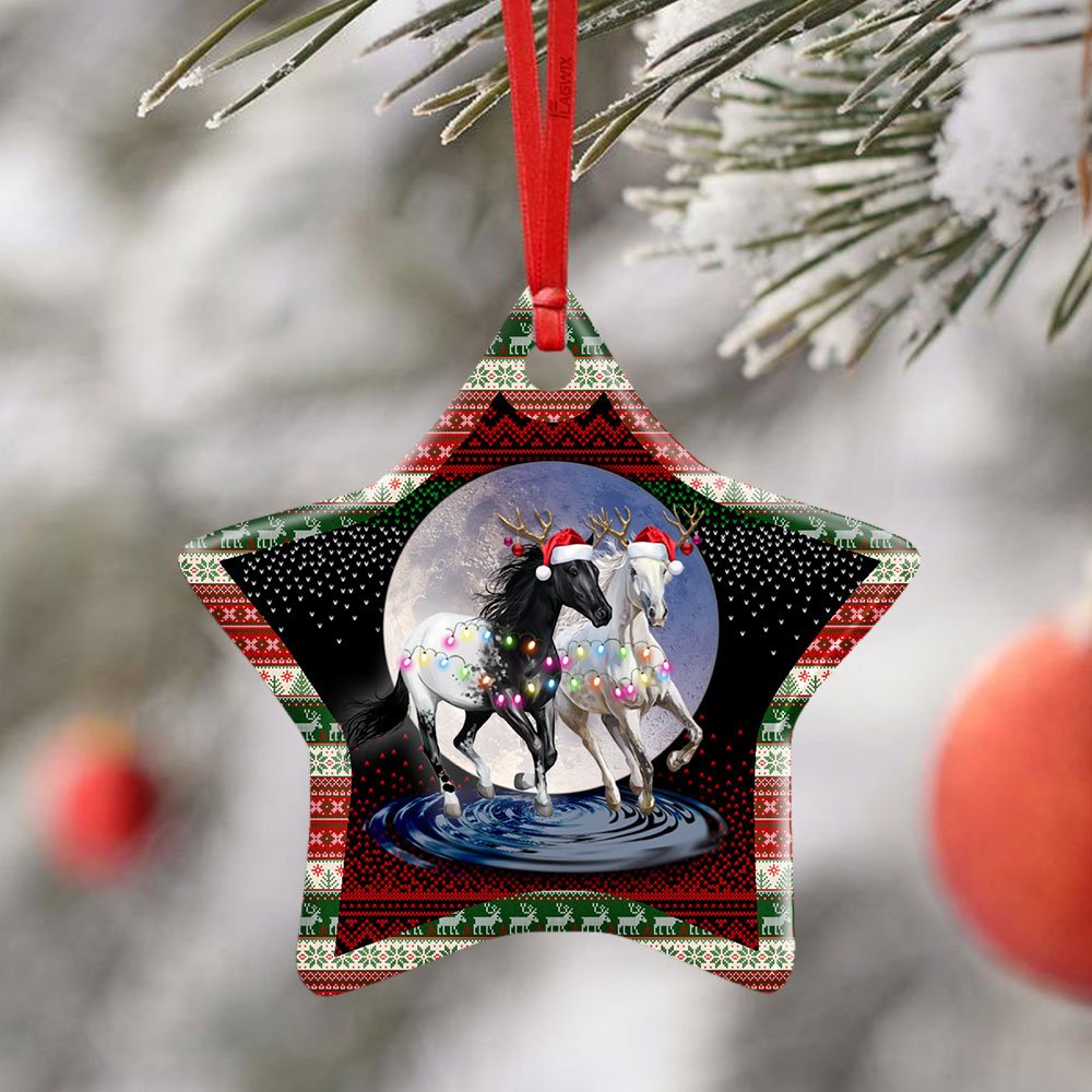 Running-Horses-Christmas-Ceramic-Ornament-1