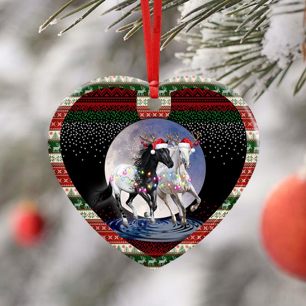 Running-Horses-Christmas-Ceramic-Ornament-2