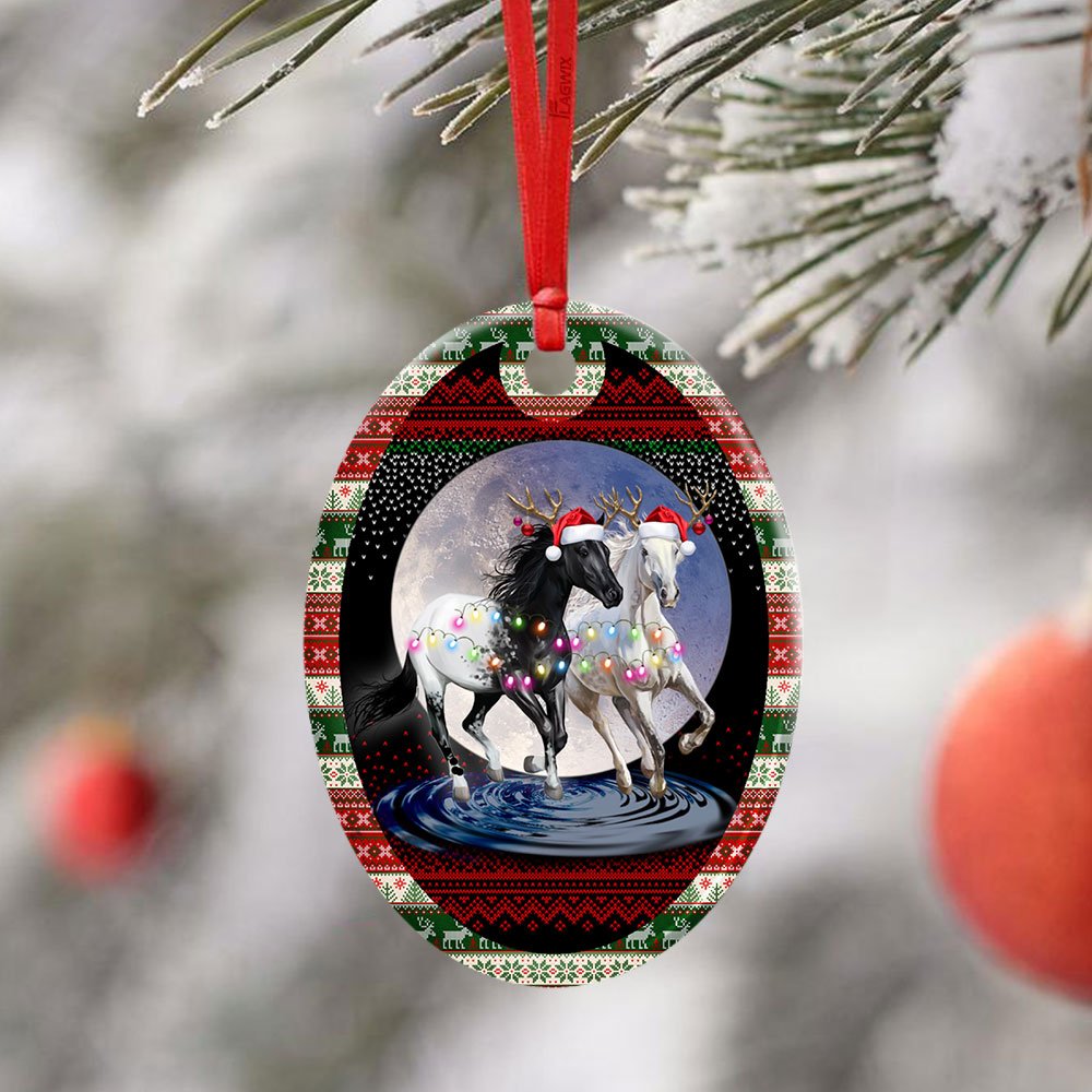 Running-Horses-Christmas-Ceramic-Ornament-3