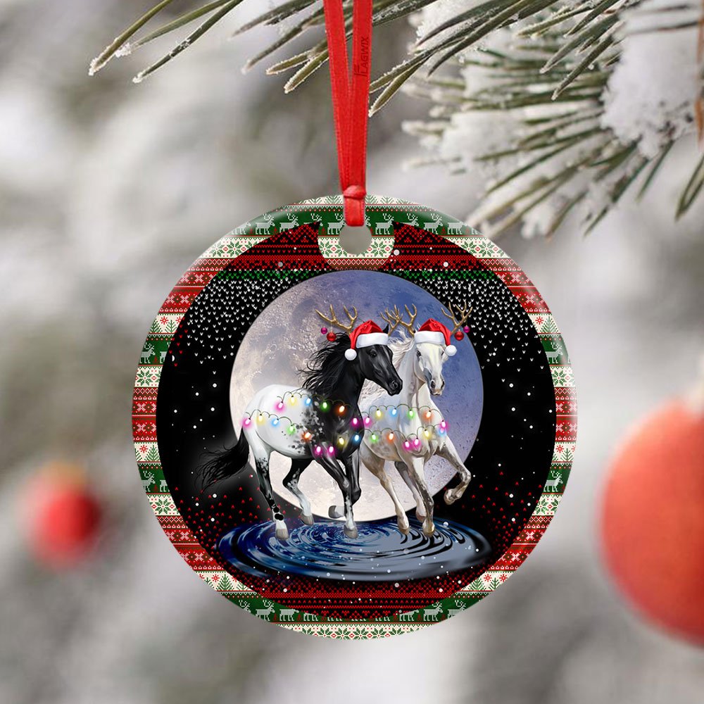 Running-Horses-Christmas-Ceramic-Ornament-4
