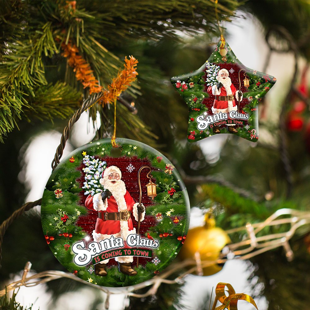 Santa-Claus-Is-Coming-To-Town-Ceramic-Ornament Santa Claus Is Coming To Town Ceramic Ornament