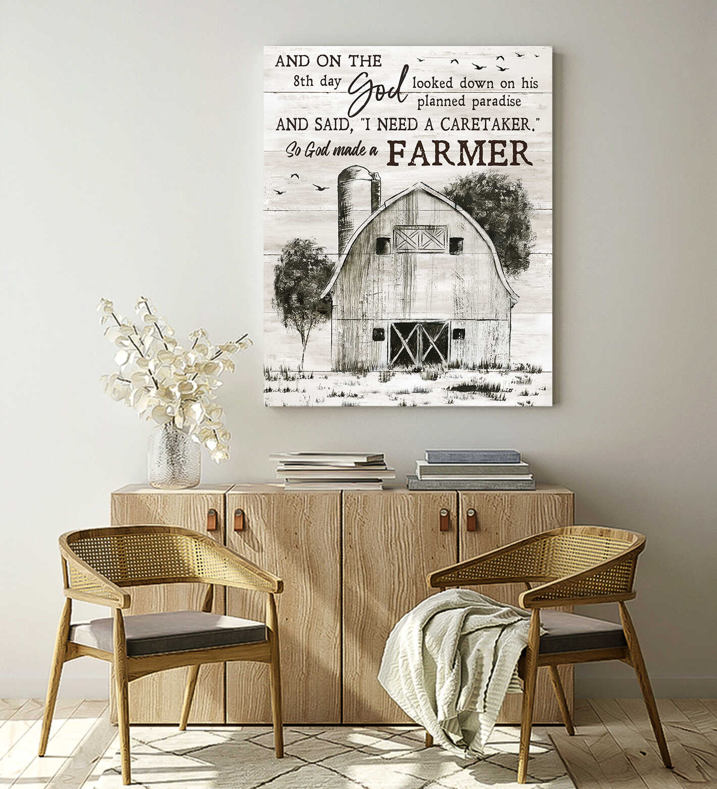 So-God-Made-A-Farmer-Farm-Canvas-Prints-Wall-Art-Decor So God Made A Farmer Farm Canvas Prints Wall Art Decor
