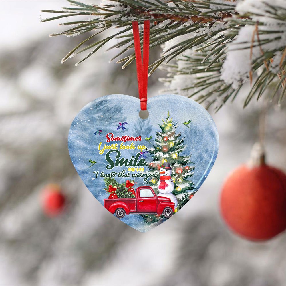 Sometimes-I-Just-Look-Up-Smile.-Hummingbird-Red-Truck-Christmas-Ceramic-Ornament-2