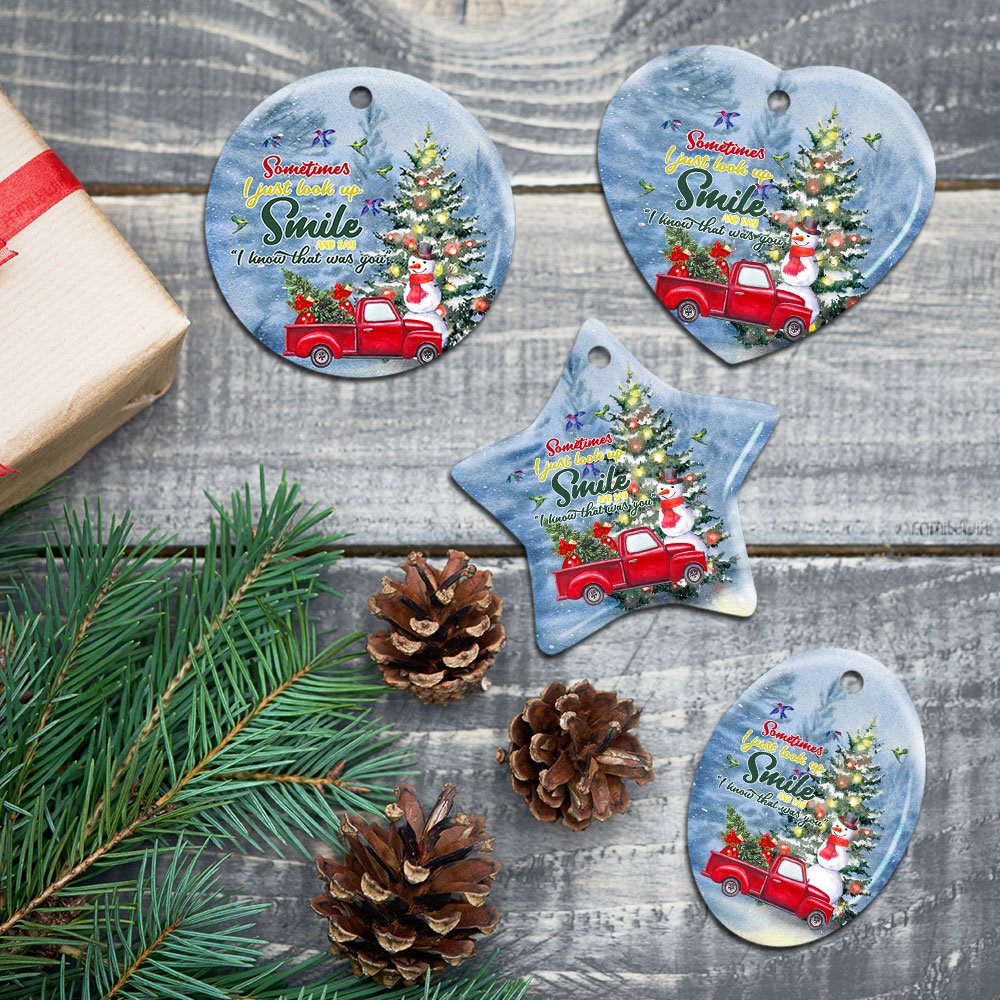 Sometimes-I-Just-Look-Up-Smile.-Hummingbird-Red-Truck-Christmas-Ceramic-Ornament-5