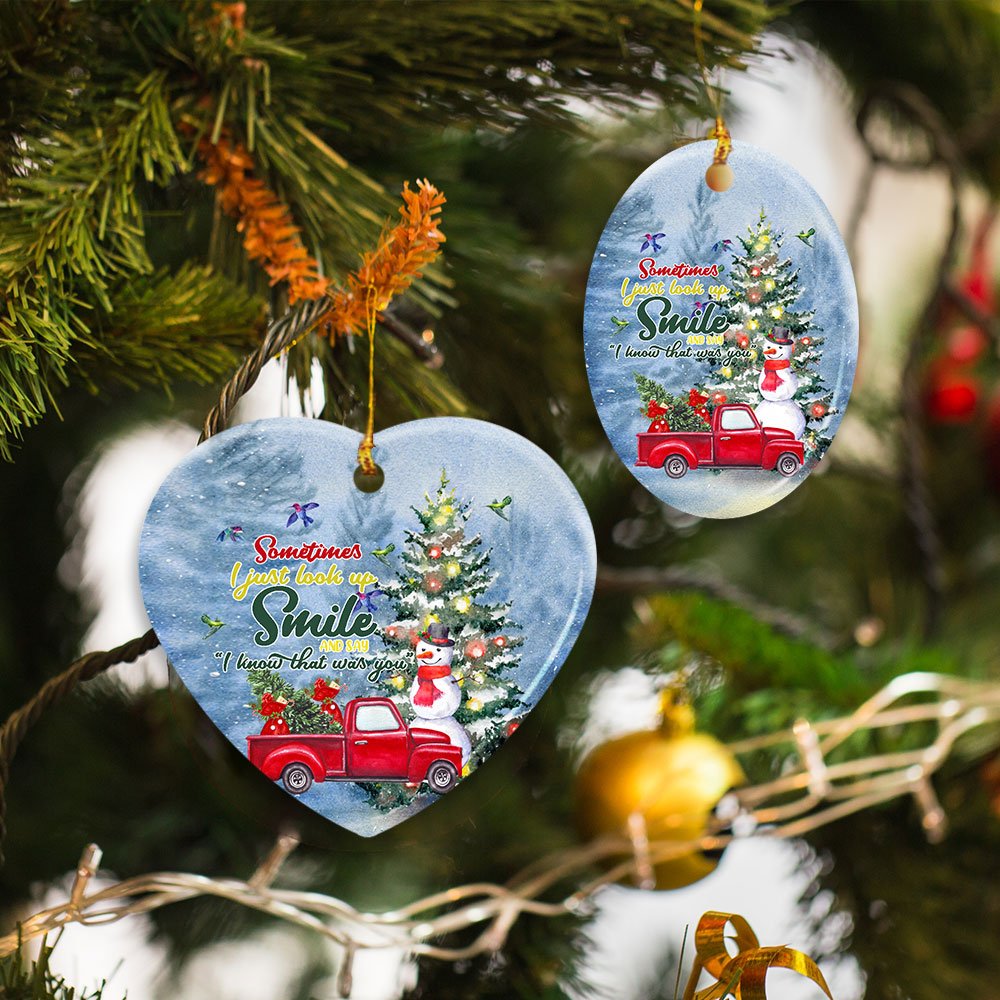 Sometimes-I-Just-Look-Up-Smile.-Hummingbird-Red-Truck-Christmas-Ceramic-Ornament-6
