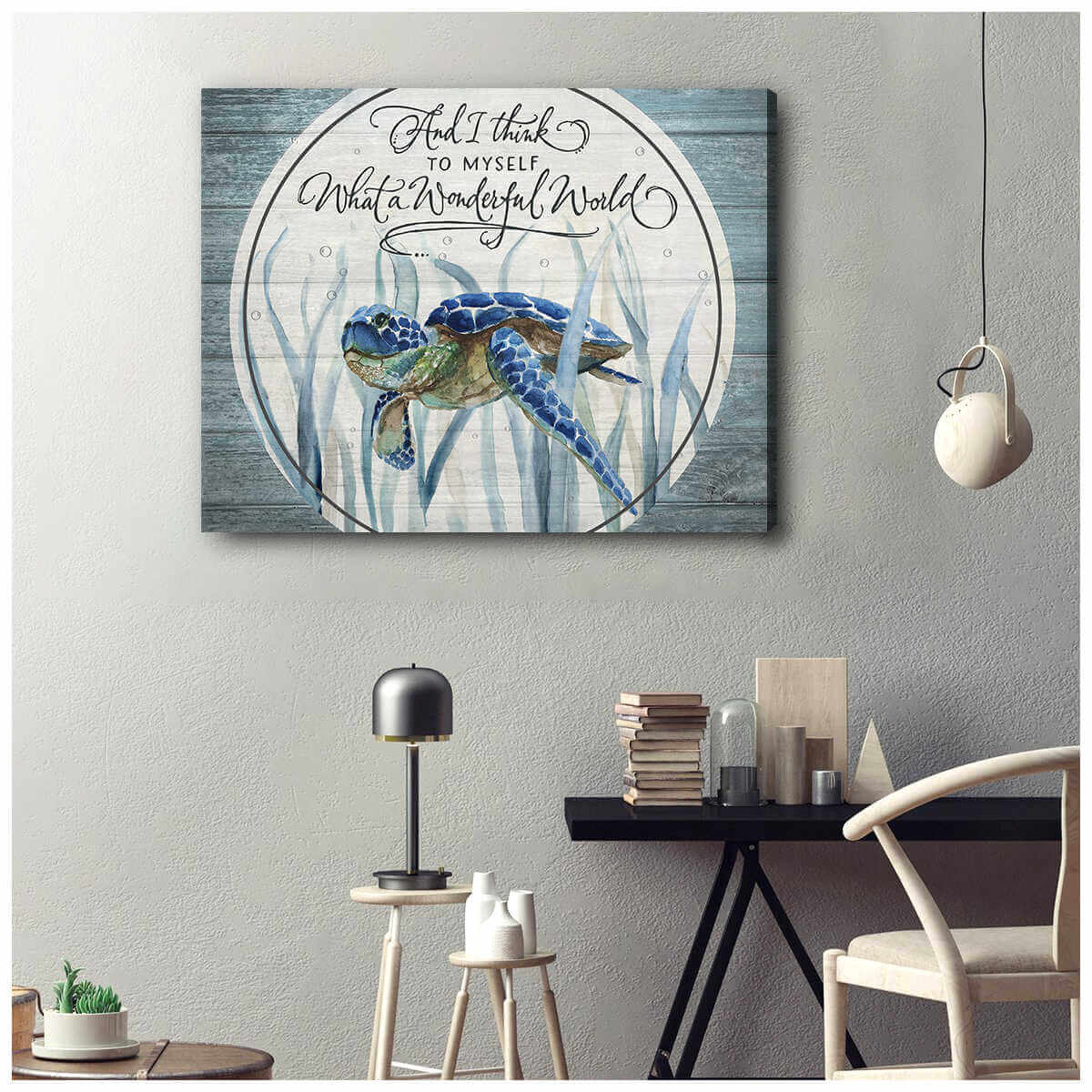 What-A-Wonderful-World-Sea-Turtle-Canvas-Prints-Wall-Art-Decor-1