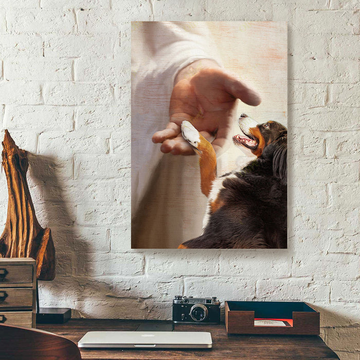 Bernese-Mountain-Dog-Jesus-Canvas-Poster-Prints-Wall-Art-Decor-1