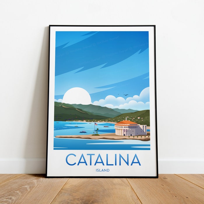 Catalina-Island-Travel-Canvas-Poster-Print-Santa-Catalina Catalina Island Travel Canvas Poster Print - Santa Catalina