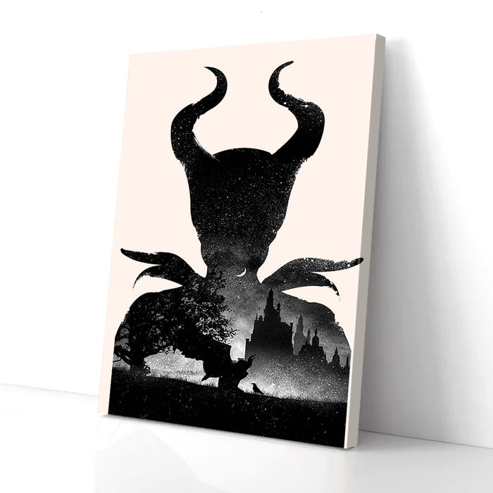 Disney-Villains-Maleficent-Reflection-Starry-Night-Cartoon-Canvas-Poster-Prints-Wall-Art-Decor Disney Villains Maleficent Reflection Starry Night Cartoon Canvas Poster Prints Wall Art Decor