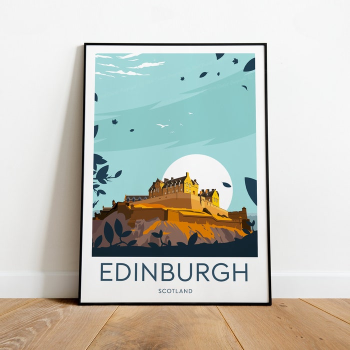 Edinburgh-Travel-Canvas-Poster-Print-Scotland-Edinburgh-Poster-Edinburgh-Castle Edinburgh Travel Canvas Poster Print - Scotland Edinburgh Poster Edinburgh Castle.