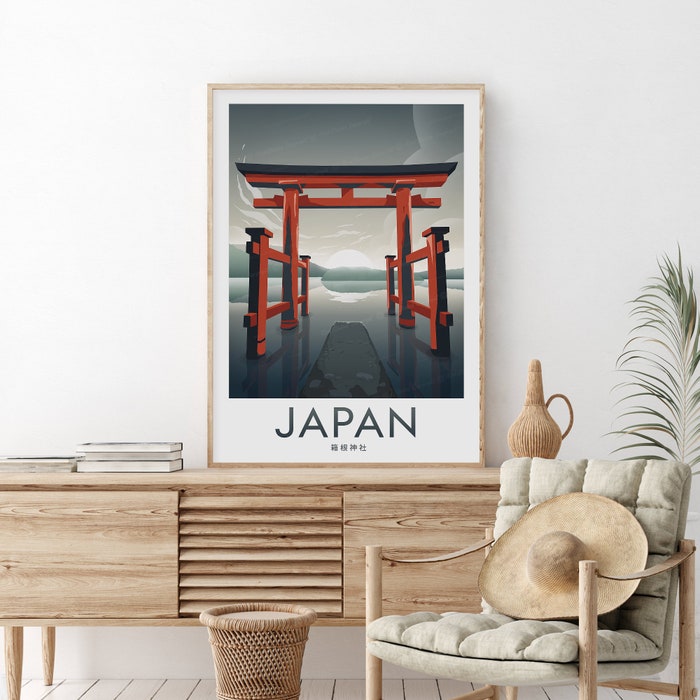 Japan-Travel-Canvas-Poster-Print-Hakone-Shrine-Japan-Print-Japan-Poster-1