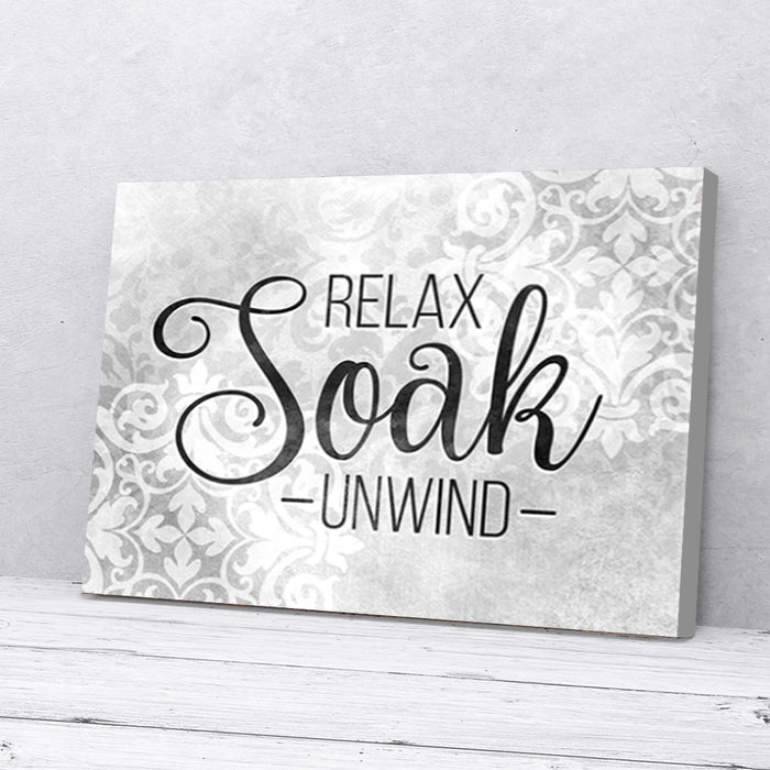 Relax-Soak-Unwind-Bathroom-Canvas-Poster-Prints-Wall-Art-Decor Relax Soak Unwind Bathroom Canvas Poster Prints Wall Art Decor