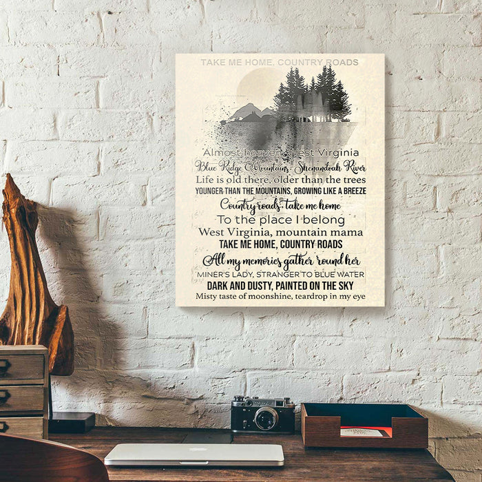 Take-Me-Home-Country-Roads-Forest-Canvas-Poster-Prints-Wall-Art-Decor-1