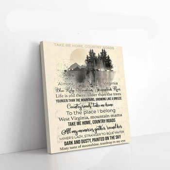 Take Me Home Country Roads Forest Canvas Poster Prints Wall Art Decor