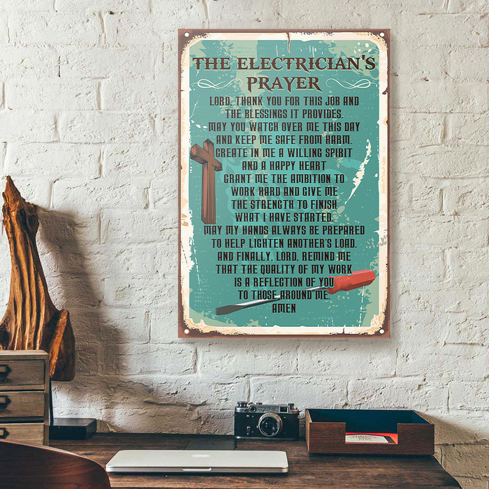 The-Electrician-Prayer-Canvas-Poster-Prints-Wall-Art-Decor-1