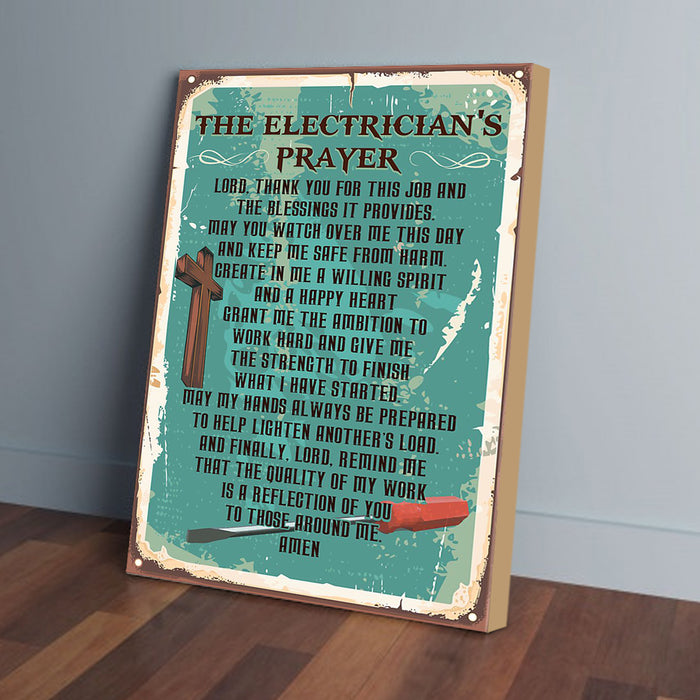 The-Electrician-Prayer-Canvas-Poster-Prints-Wall-Art-Decor The Electrician Prayer Canvas Poster Prints Wall Art Decor
