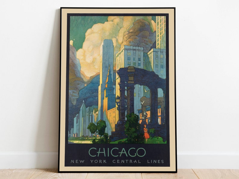 Chicago-Poster-Vintage-Wall-Art-Canvas-Poster-Art-s-Vintage-Travel-Print-Hanger-Framed-Print-Wall-Prints Chicago Poster Vintage Wall Art Canvas Poster Art s Vintage Travel Print Hanger Framed Print Wall Prints