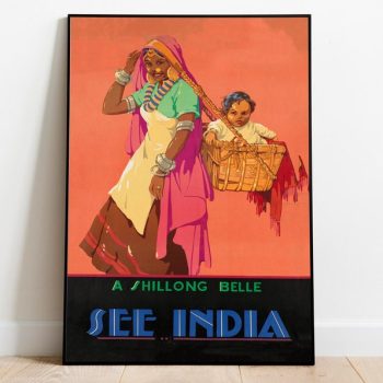 India Gallery Wall Prints Canvas Print Wall Art India Vintage Travel Posters Framed Prints Poster Art