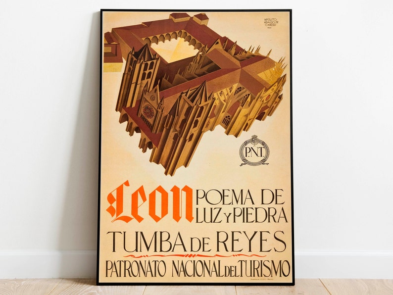 Leon-Travel-Poster-Vintage-Travel-Print-Spain-Wall-Art-Print-Canvas-Print-Wall-Decor-Hanger-Framed-Print Leon Travel Poster Vintage Travel Print Spain Wall Art Print Canvas Print Wall Decor Hanger Framed Print
