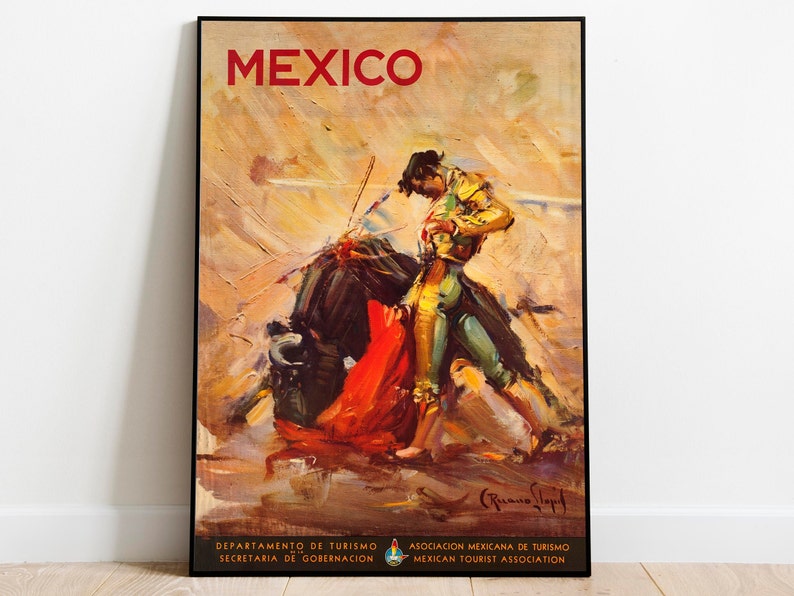Mexico-Art-Print-Vintage-Wall-Art-Print-Mexico-Retro-Wall-Poster-Canvas-Print-Hanger-Framed Mexico Art Print Vintage Wall Art Print Mexico Retro Wall Poster Canvas Print Hanger Framed