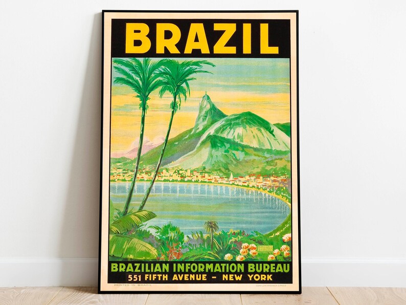 Rio-De-Janeiro-Travel-Poster-Vintage-Travel-Print-Brazil-Wall-Art-Print-Canvas-Print-Wall-Decor-Hanger-Framed-Print Rio De Janeiro Travel Poster Vintage Travel Print Brazil Wall Art Print Canvas Print Wall Decor Hanger Framed Print