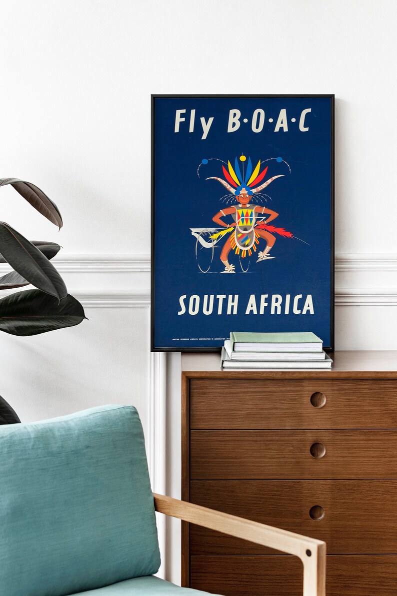 South-Africa-Travel-Poster-Vintage-Travel-Print-South-Africa-Wall-Art-Print-Canvas-Print-Wall-Decor-Hanger-Framed-Print-1