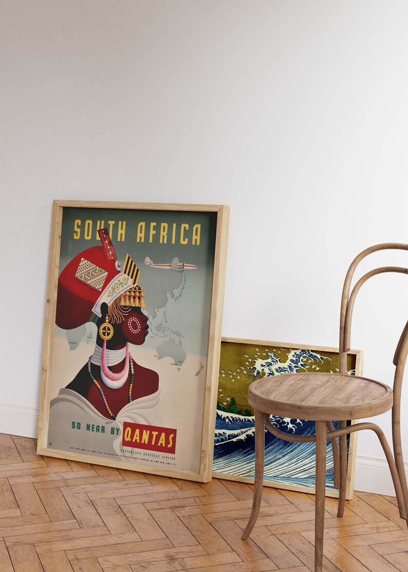 South-Africa-Travel-Poster-Vintage-Travel-Print-South-Africa-Wall-Art-Print-Canvas-Print-Wall-Decor-Hanger-Framed-Print-1
