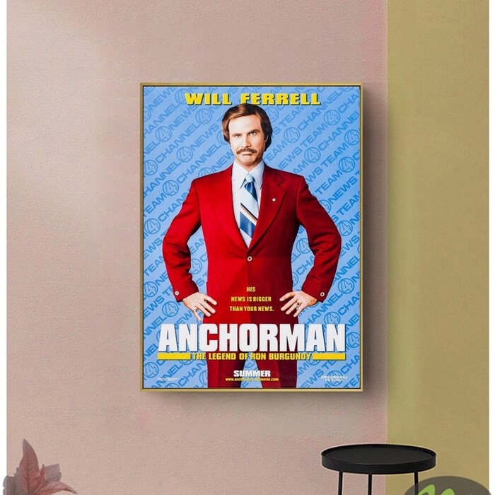 Anchorman-The-Legend-Of-Ron-Burgundy-2-Movie-Film-Poster-Print-Canvas-Wall-Art-Decor-1
