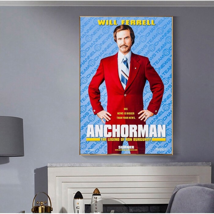 Anchorman-The-Legend-Of-Ron-Burgundy-2-Movie-Film-Poster-Print-Canvas-Wall-Art-Decor-2
