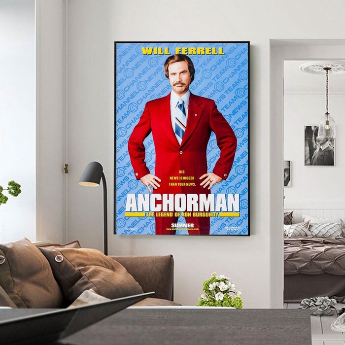 Anchorman-The-Legend-Of-Ron-Burgundy-2-Movie-Film-Poster-Print-Canvas-Wall-Art-Decor Anchorman- The Legend Of Ron Burgundy 2 Movie Film Poster Print Canvas Wall Art Decor