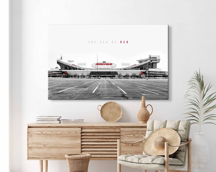 Arrowhead-Stadium-Black-White-Canvas-MLB-Kansas-City-Chiefs-Print-Wall-Art-Sports-Art-Print-Football-Poster-Kansas-City-Chiefs-Gift-1