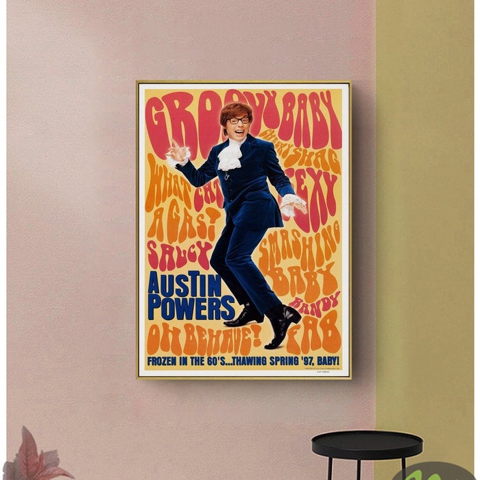 Austin-Powers-International-Man-Of-Mystery-Movie-Film-Poster-Print-Canvas-Wall-Art-Decor-1
