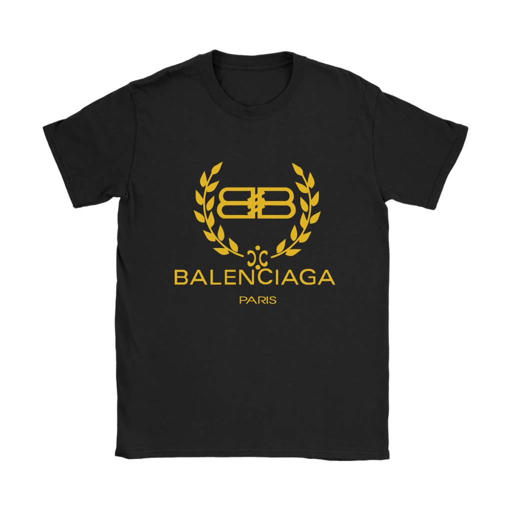 Balenciaga-Logo-Gold-Unisex-T-Shirt-Kid-Tshirt-LTS144 Balenciaga Logo Gold Unisex T-Shirt Kid Tshirt LTS144