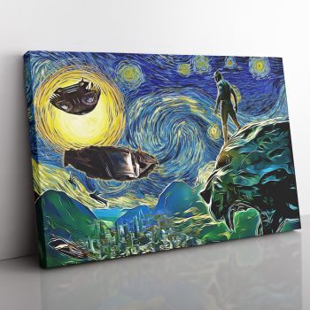 Black Panther Starry Night Wakanda Canvas Poster Print Wall Art Decor