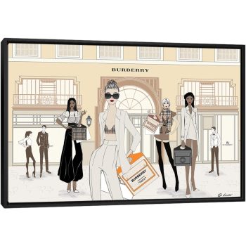 Burberry Store Front - Black Framed Canvas