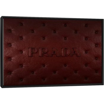 Burgundy Prada - Black Framed Canvas