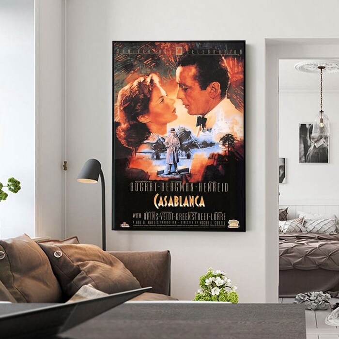 Casablanca-Poster-1942-Movie-Film-Poster-Print-Canvas-Wall-Art-Decor Casablanca Poster 1942 Movie Film Poster Print Canvas Wall Art Decor