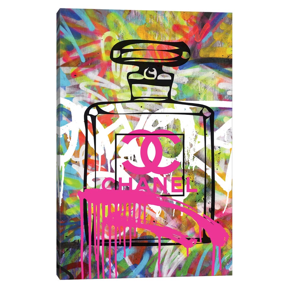 Chanel-5-Black-Framed-Canvas-Stretched-Wrapped-Canvas-Print-Wall-Art-Decor-1 Stretched Wrapped Canvas Print