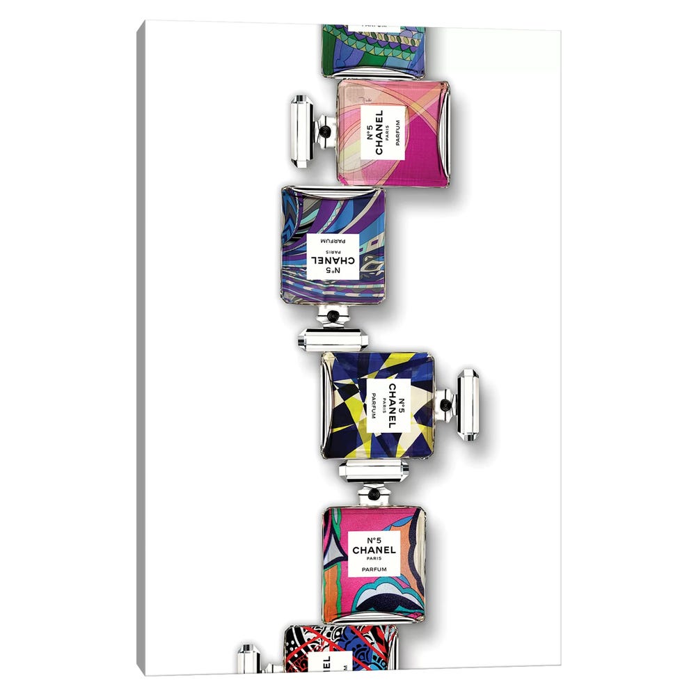 Chanel-X-Pucci-Black-Framed-Canvas-Stretched-Wrapped-Canvas-Print-Wall-Art-Decor-1 Stretched Wrapped Canvas Print