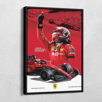 Charles Leclerc 2022 Formula 1 Driver Canvas F1 Canvas Wall Art Leclerc Print Poster Formula One Scuderia Ferrari Fan Gift