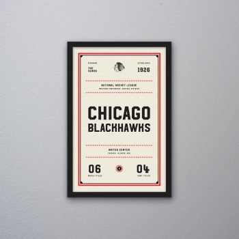 Chicago Blackhawks Ticket Canvas Poster Print - Wall Art Decor