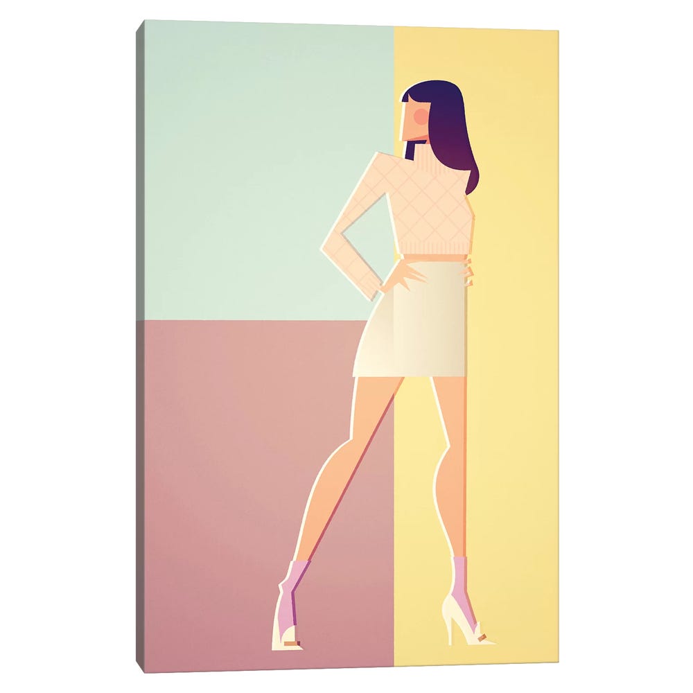 Christy-In-Versace_94-Black-Framed-Canvas-Stretched-Wrapped-Canvas-Print-Wall-Art-Decor-1 Stretched Wrapped Canvas Print