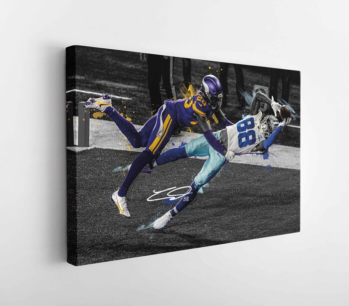 Dallas-Cowboys-Canvas-Print-CeeDee-Lamb-Unbelievable-TD-Catch-Minnesota-NFL-Art-Prints-Sport-Wall-Art-Football-Poster-2