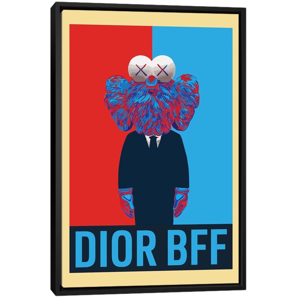 Dior-BFF-Black-Framed-Canvas-Stretched-Wrapped-Canvas-Print-Wall-Art-Decor Dior BFF - Black Framed Canvas