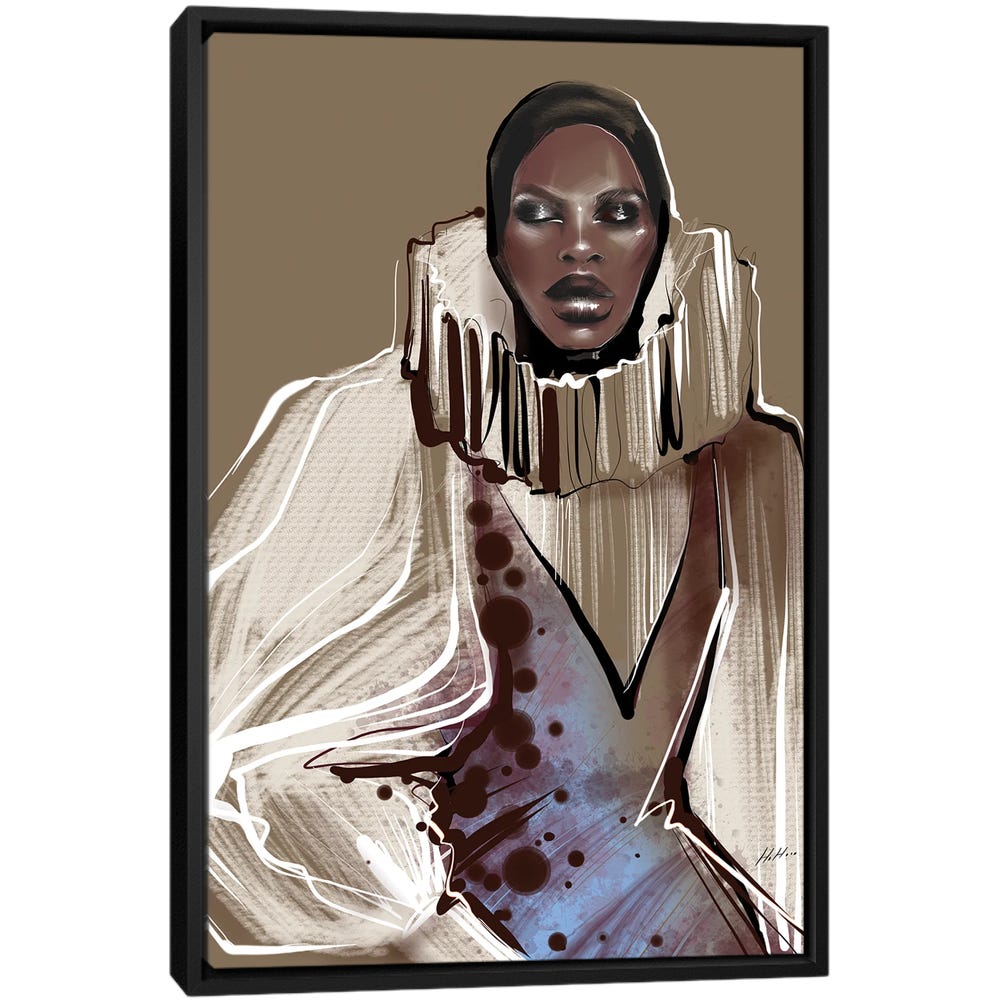 Dior-Couture-Black-Framed-Canvas-Stretched-Wrapped-Canvas-Print-Wall-Art-Decor Dior Couture - Black Framed Canvas